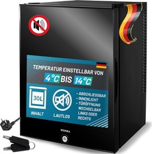 30 Liter Mini Kühlschrank LAUTLOS Minikühlschrank mit Schloss, Minibar abschließ