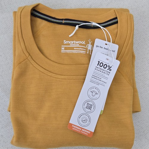 Smartwool Base Layer Women's M Classic Thermal Merino 250 Honey Gold Heather - Picture 8 of 8
