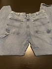 Steve & Barrys Mens FITS 38x34 Carpenter Washout Distressed Denim Blue Jeans — photo 2