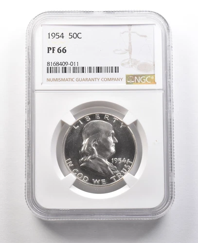 1954 Franklin Half Dollar PF66 NGC Great Contrast *8934