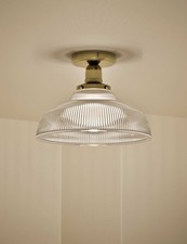 M&S Florence Flush Ceiling Light with Antique Brass with Box and Instructions