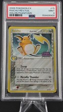 2006 POKEMON EX HOLON PHANTOMS #15 RAICHU-REVERSE FOIL Holo PSA 9 Low pop