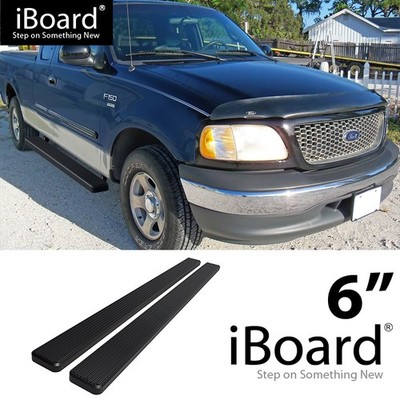 APS Running Boards 6-inch Black Fit 99-03 Ford F150 F250 Light Duty Super Cab
