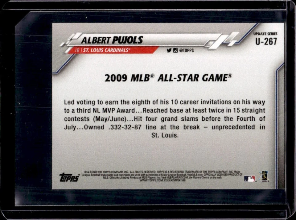 2020 Topps Update On Demand Mini Albert Pujols Pink #19/25 Cardinals - Image 2 of 2