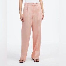 Madewell NWT Tall Slouchy Straight Pants Size 4T in Drapey Twill | Pale Blush
