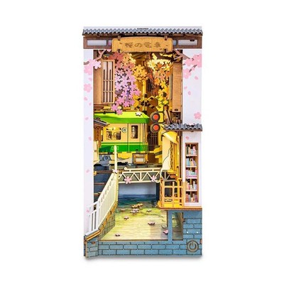 DIY Japanese Train Scene Book Nook 3D Wooden Puzzle Kit Gift