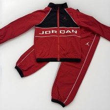 Air Jordan Kids' Jogger Set Jacket And Jogger Pants Red Size 6T Used