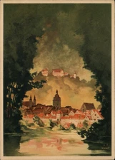 Rothenburg ob der Tauber Bavaria Germany vintage postcard r433