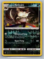 Alolan Raticate 82/147 Burning Shadows Reverse Holo