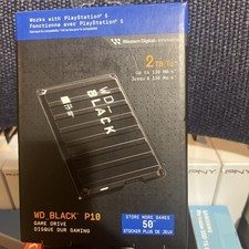 WD Black P10 2TB Game Drive For Sony PS5 WDBA2W0020BBK NEW
