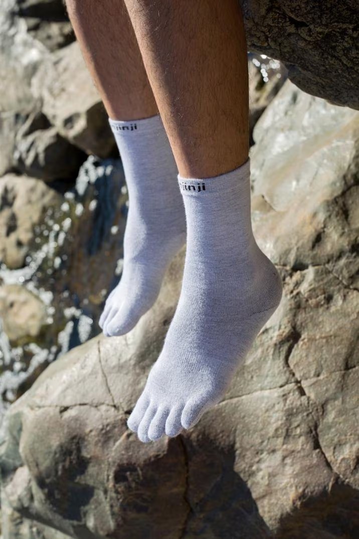 Injinji 2.0 Men's Liner Crew Toesocks, Gray, Large image 3