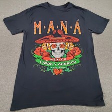 Mana Shirt Mens Small Black Mexico Lindo Y Querido 2023 Tour Band Concert Tee
