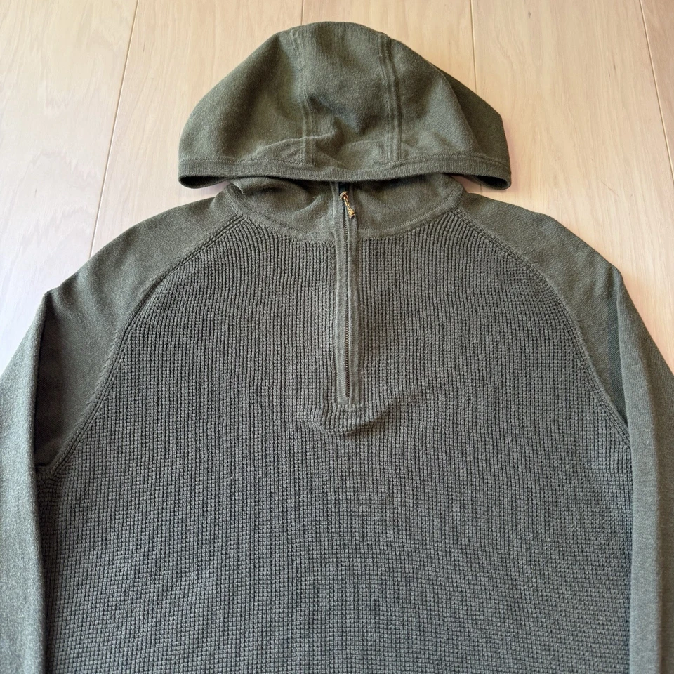 Patagonia Yewcrag Sudadera con Capucha Mediana Oliva Oscura 1/4 Cremallera Chaqueta Tejida con Capucha Prendas Exteriores Foto 3 de 4