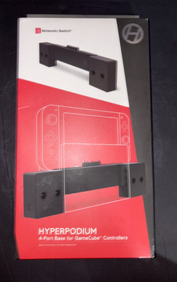 Hyperkin Hyperpodium 4-Port GameCube Controller Adapter Base Nintendo Switch New
