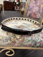 Harley Davidson Women's Leather Belt 97646-01VW  Metal Bar Shield Small Black !!