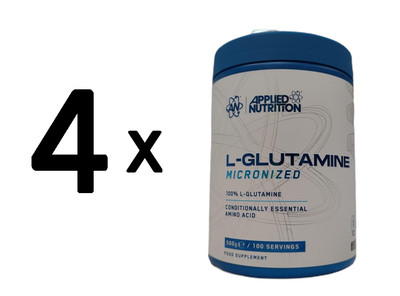 4 x Applied Nutrition L-Glutamine Micronized - 500g (37,48 EUR/kg)