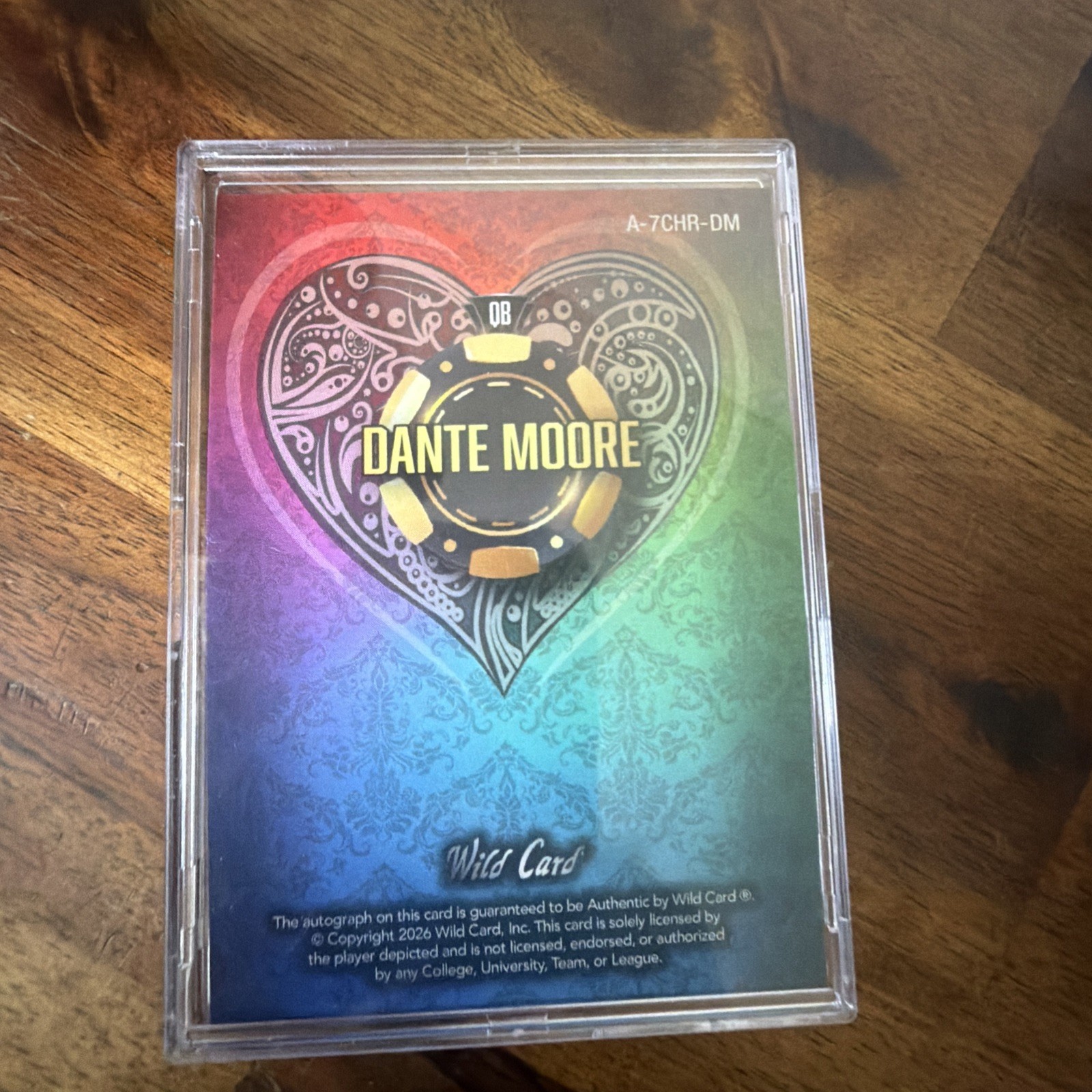 2026 Wild Card Football PRC DANTE MOORE 7 Card Stud 1/1 Auto Oregon Ducks view 4