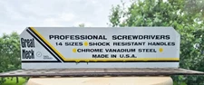 Great Neck Tools c1955-65 Advertising Display Rack Metal Sign for Screwdrivers