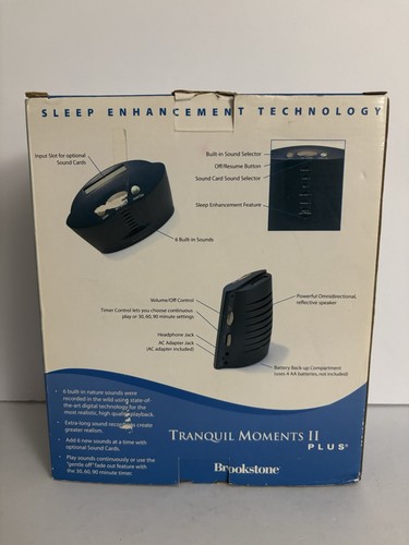 Brookstone Tranquil Moments II PLUS SIeep Sound Therapy - Brand New In Open Box - Picture 2 of 9