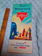 Vtg 1949 Minnesota Conoco Road Map