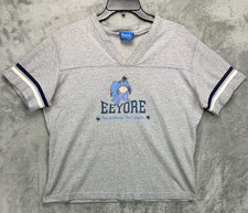 VTG Pooh Disney Eeyore Youth Tee T Shirt 44" Chest Gray Cotton