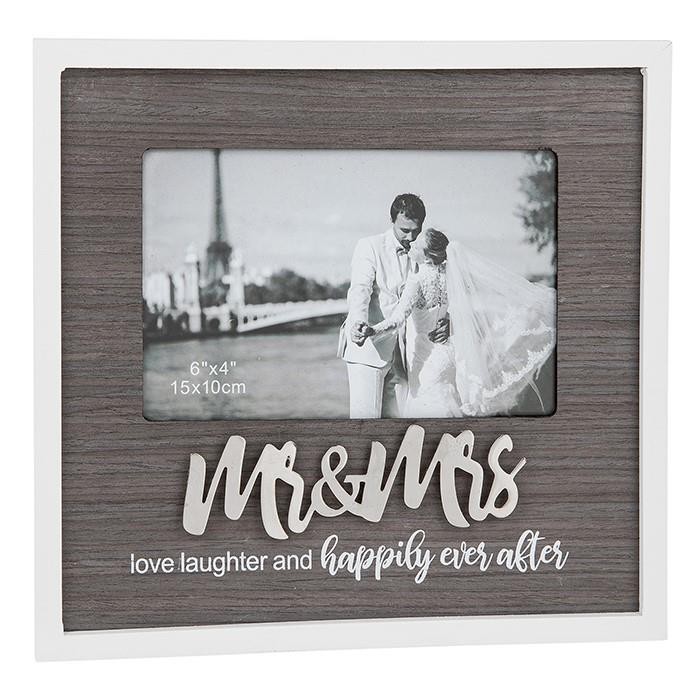 Stylish Script Photo Frame 6x4"" - Mr & Mrs