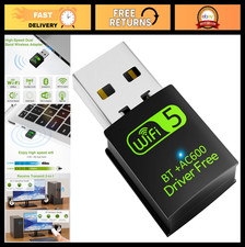 USB WiFi Bluetooth Adapter 600Mbps Dual Band 2.4/5GHz Mini Dongle for PC/Laptop