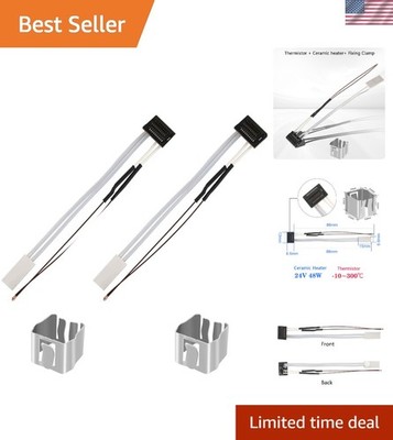 Easy-Install 2PCS Ceramic Heater and Thermistor with Clips for P1P/P1S Printers