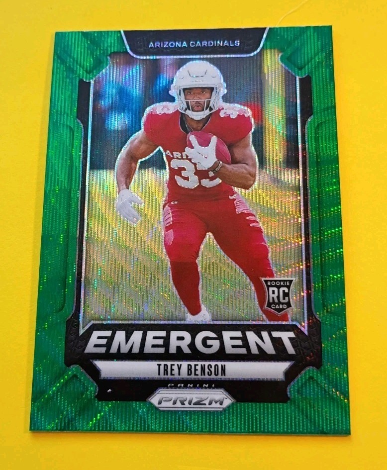 2024 Panini Prizm - Emergent Trey Benson #17 Green Wave Prizm (RC)