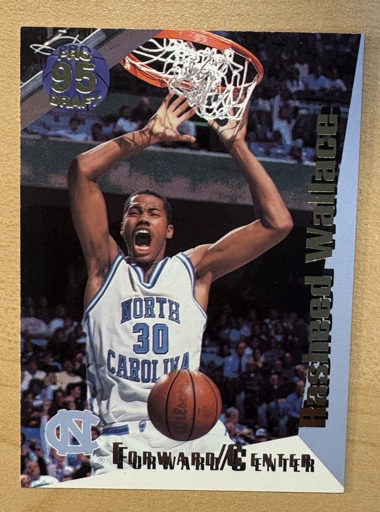 Rasheed Wallace 1995-96 Collect-A-Card Pro Draft Rookie Card #86, North Carolina