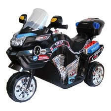 Black Ride on Motorcycle Kids Electric Motorbike Tricycle