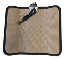 Portable Heated Foot Mat Tan/Beige Warmer Pad 110V 55W 8 Settings