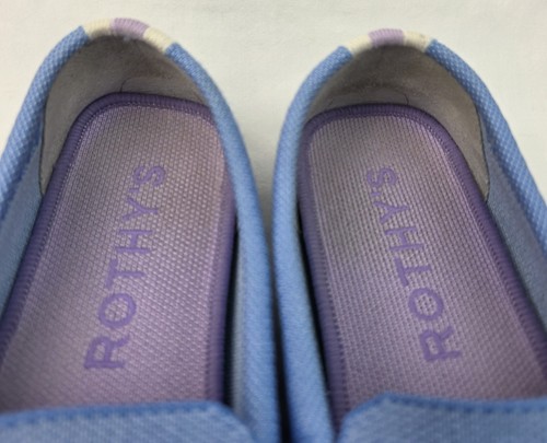 Rothy's Seaside Blue Slip On Driving Penny Loafers Flat Shoes Women's Size 8 - Picture 4 of 13