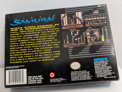 First Samurai Super Nintendo SNES Complete in Box Authentic Kemko