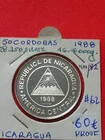 Nicaragua silver proof coin 50 cordobas 1988 UNC condition