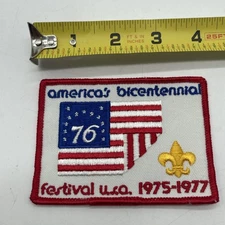 Vintage 1976 Boy Scout American Bicentennial Festival USA Patch 3x4” Rectangular