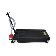 Stark USA 17 Gallon Low Profile Oil Drain Pan with Rotary Pump, Rolling Waste...