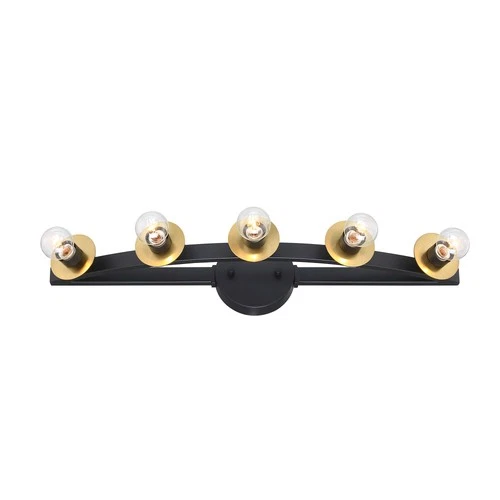 Designers Fountain D313C-5B Harmoni 5 Light 25"W Vanity light - Black - Picture 5 of 5