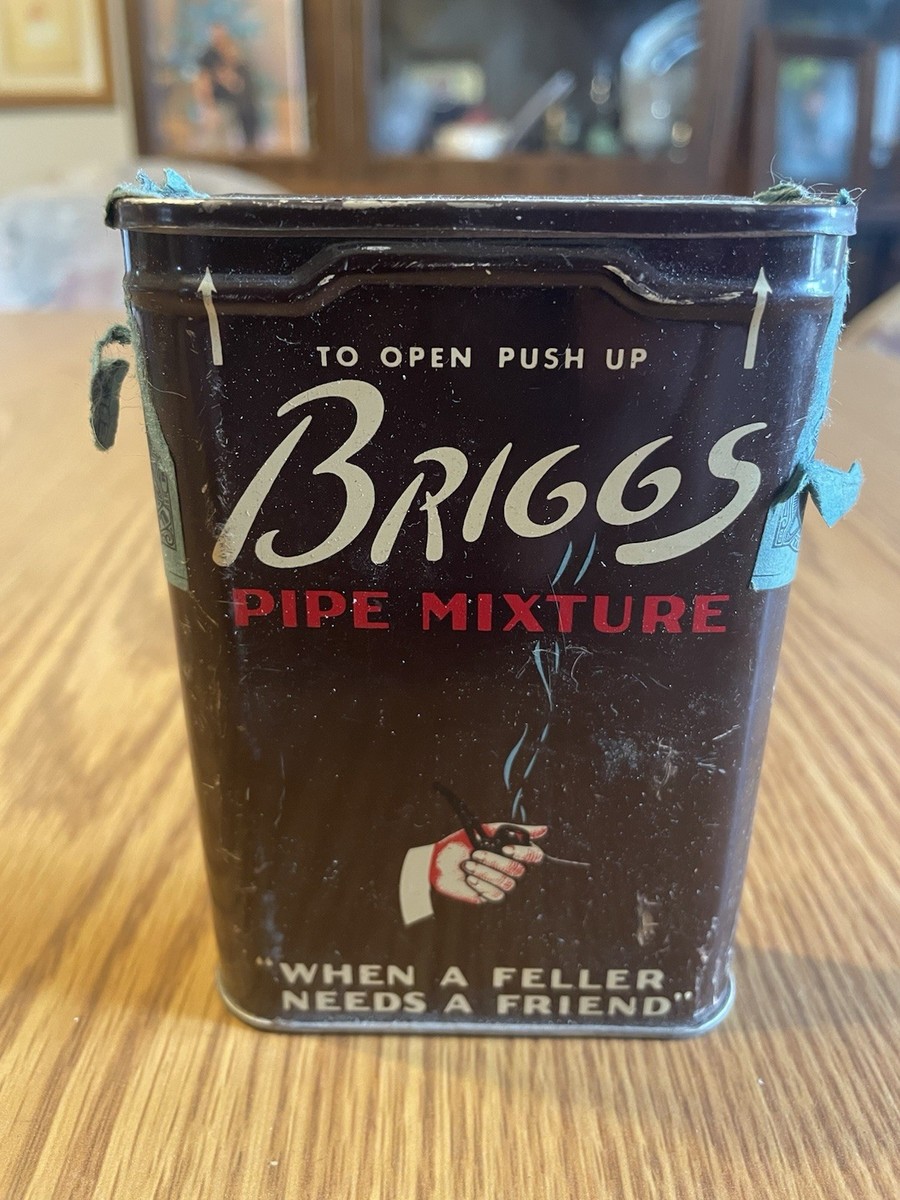 briggs tobacco tin Vintage PIPE MIXTURE Tin, "When a Feller Needs a Friend TheBoxSF Vintage Briggs Pipe Mixture EMPTY