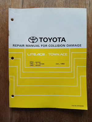 TOYOTA Lite Town Ace Repair Manual for Collision Damage 1992 Werkstatthandbuch