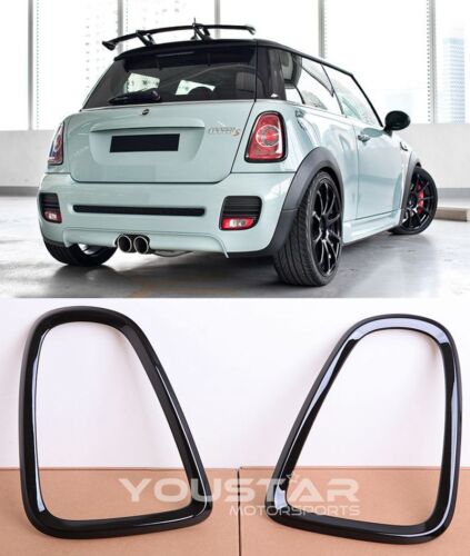 SHINY Black TAIL LIGHT SURROUND COVER for MINI Cooper S R56 R57 R58 R59 - Picture 1 of 7