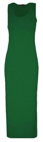 Plus Size Womens Racer Back Plain Maxi Dress Bodycon Sleeveless Ladies Sexy Long - Picture 10 of 22
