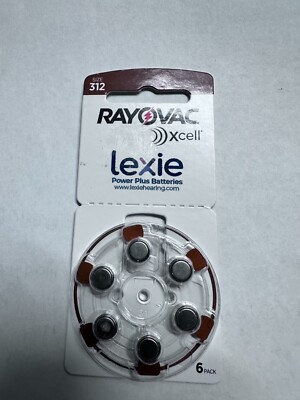 Rayovac Size 312 Xcell Hearing Aid Batteries 6 Pack, new Exp March 2025