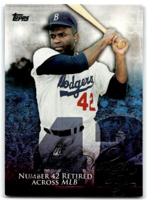 2015 TOPPS THE JACKIE ROBINSON STORY NUMBER 42 RETIRED ACROSS