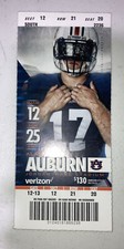 2017 Alabama Football Vs Auburn game Day ticket Stub.
