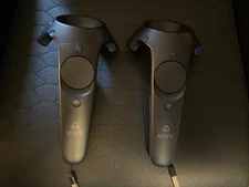 2 HTC Vive Virtual Reality VR Wand Controllers