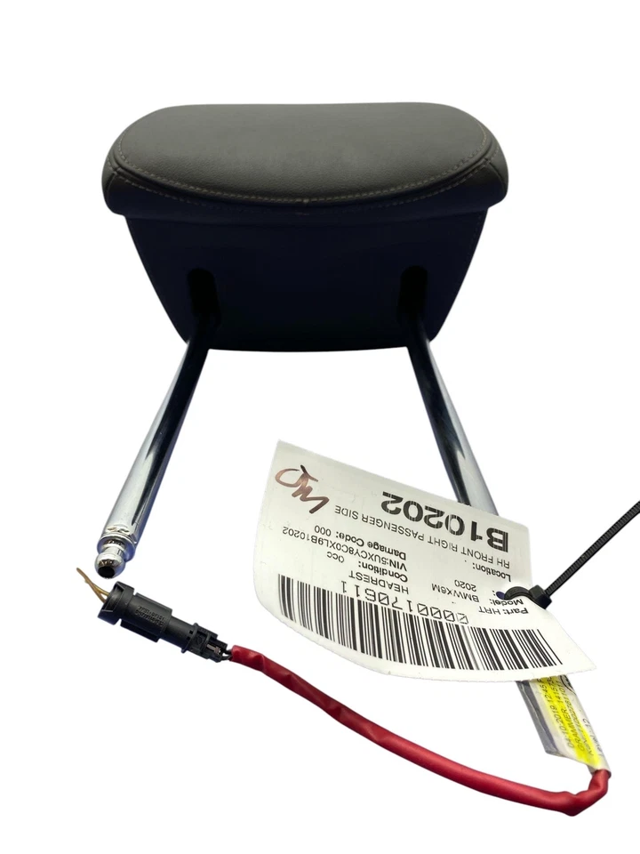 2020 BMW X6 G06 OEM FRONT RIGHT SEAT HEAD REST | BLACK VERNASCA (MCSW) - Image 2 of 4