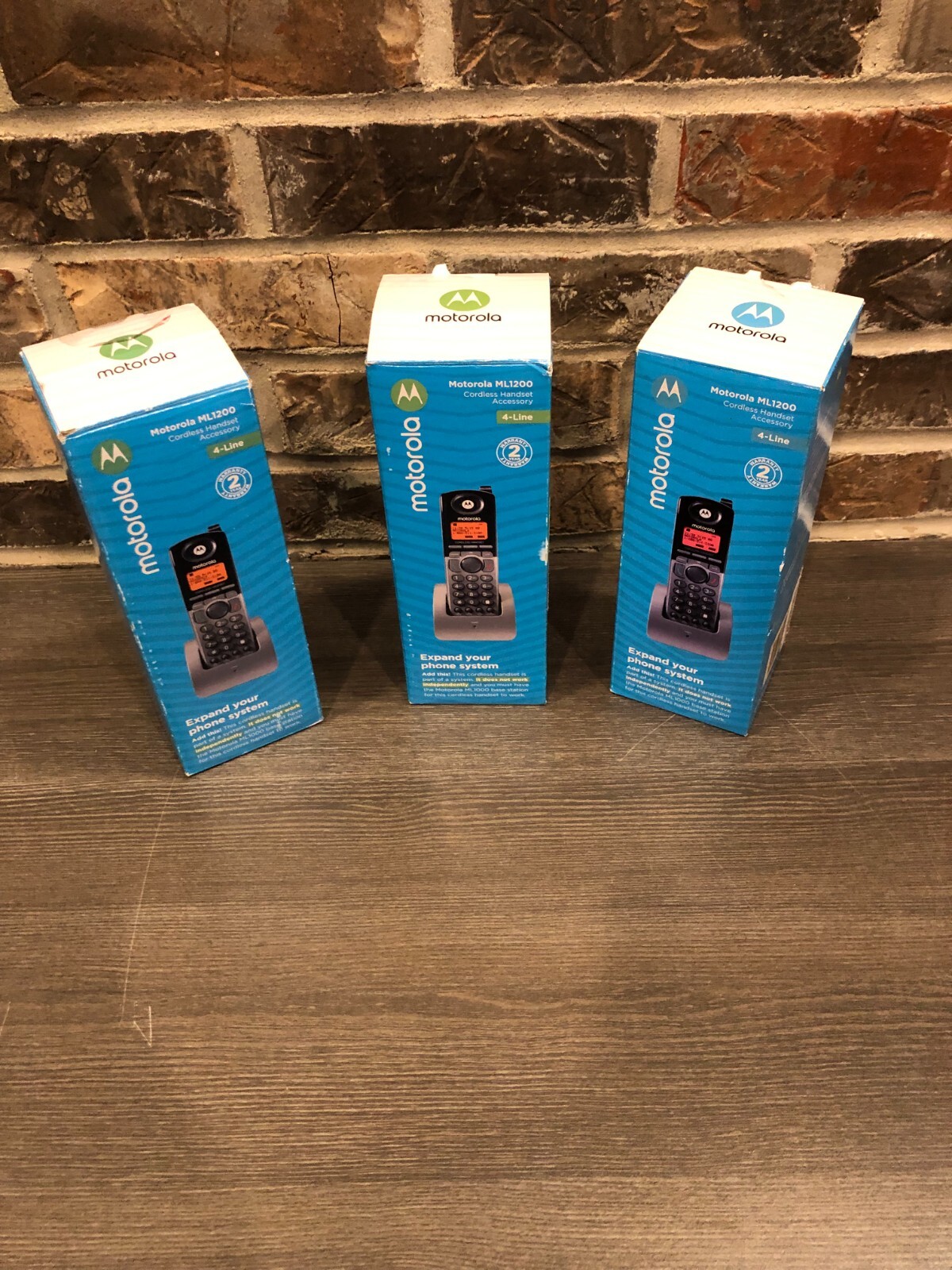 3 Motorola ML1200 Cordless Handset Accessory DECT 6.0 - 4-Line with Voicemail