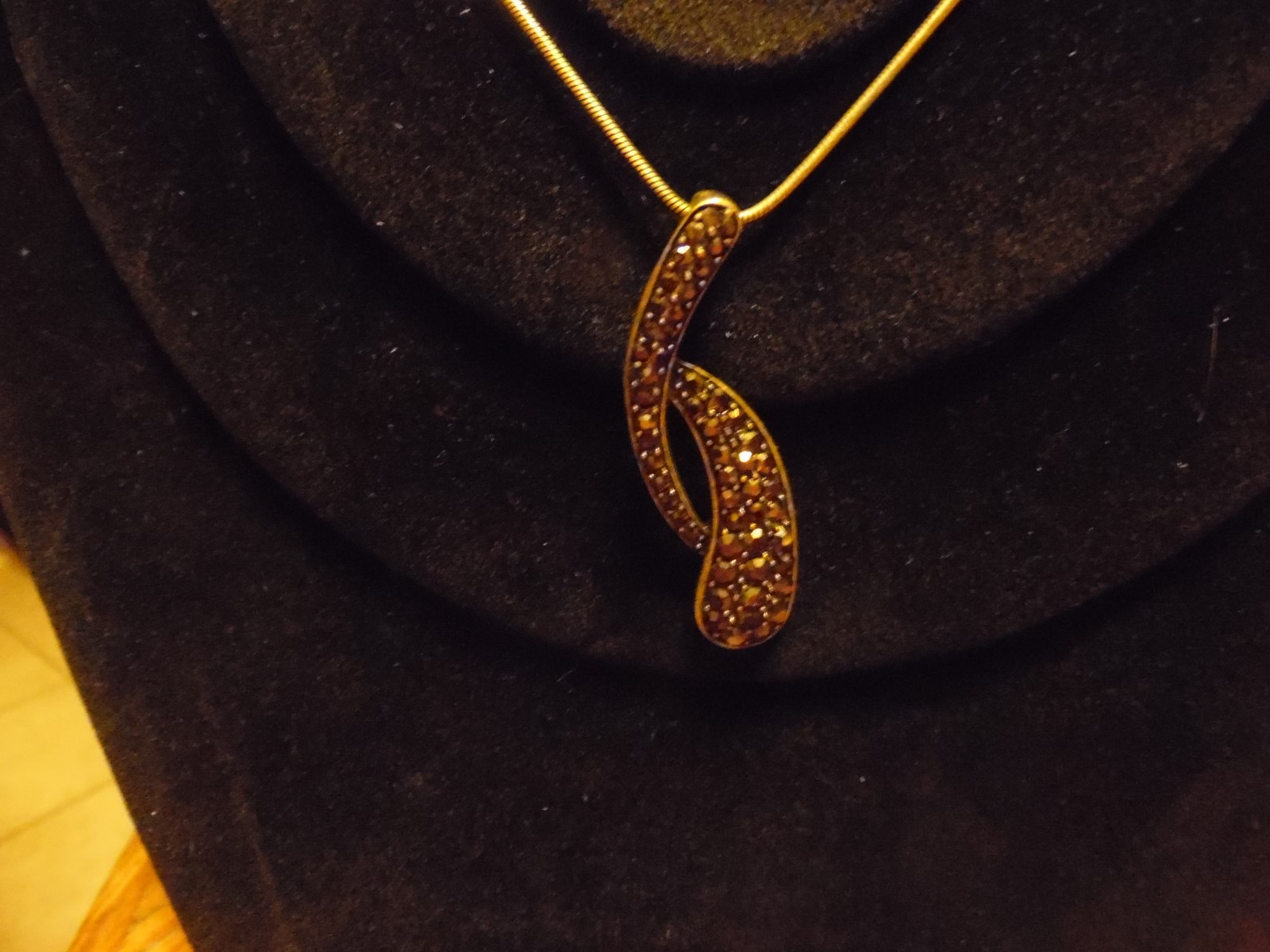 Collier Lia Sophia - Perles En Cristal Taillé Marron Doré - Longueur Réglable 16-19 Pouces (40-48 Cm) - Occasion
