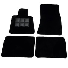 Genuine Black Sheepskin Car Floor Mats fits Rolls Royce Cullinan 2019 - 2026